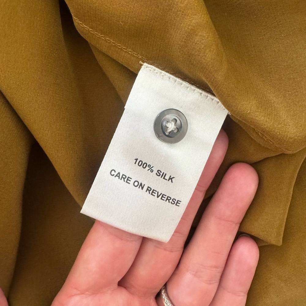 Billy Reid Mustard 100% Silk Dress - Picture 8 of 9